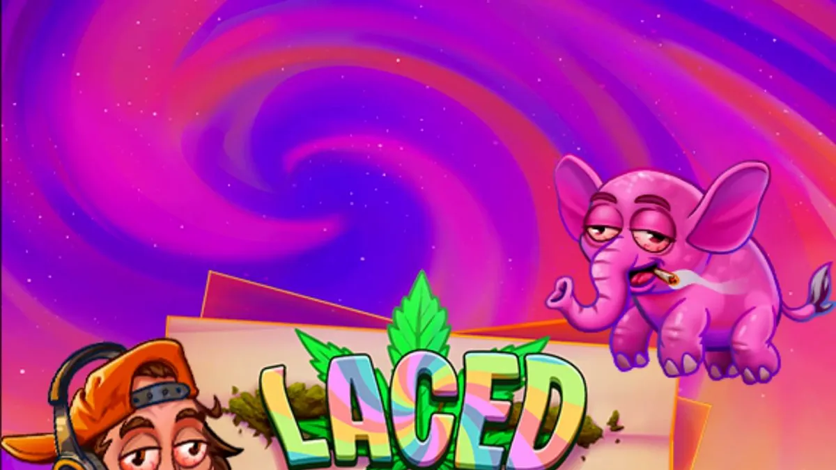 Tampilan visual slot Laced dengan tema bachelor pad yang santai